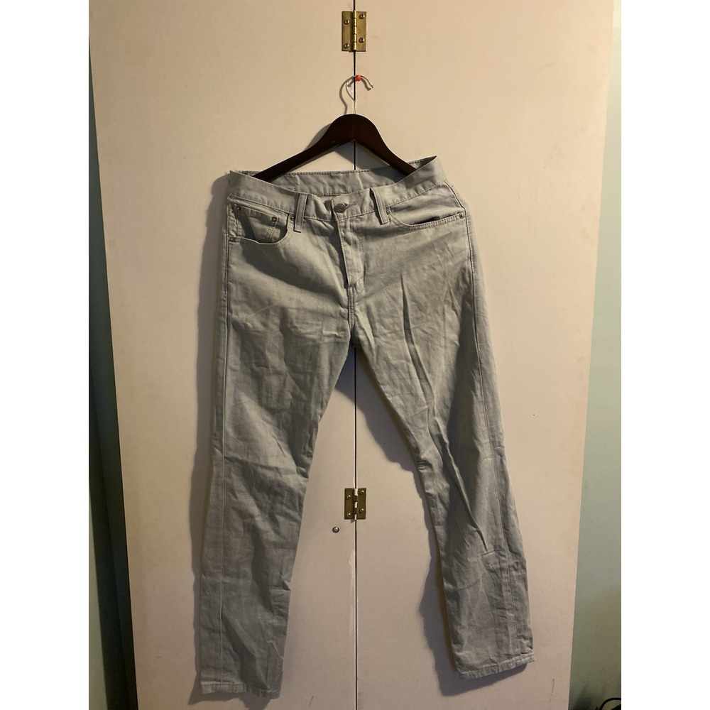 Levi's 508 Men's 29x32 Gray Jeans Regular Taper Light Wash Grey Denim 16508-0087